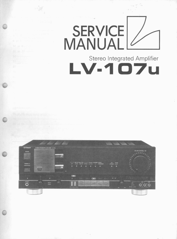 Product picture Luxman  LV-107-U amplifier , Service-Repair Manual