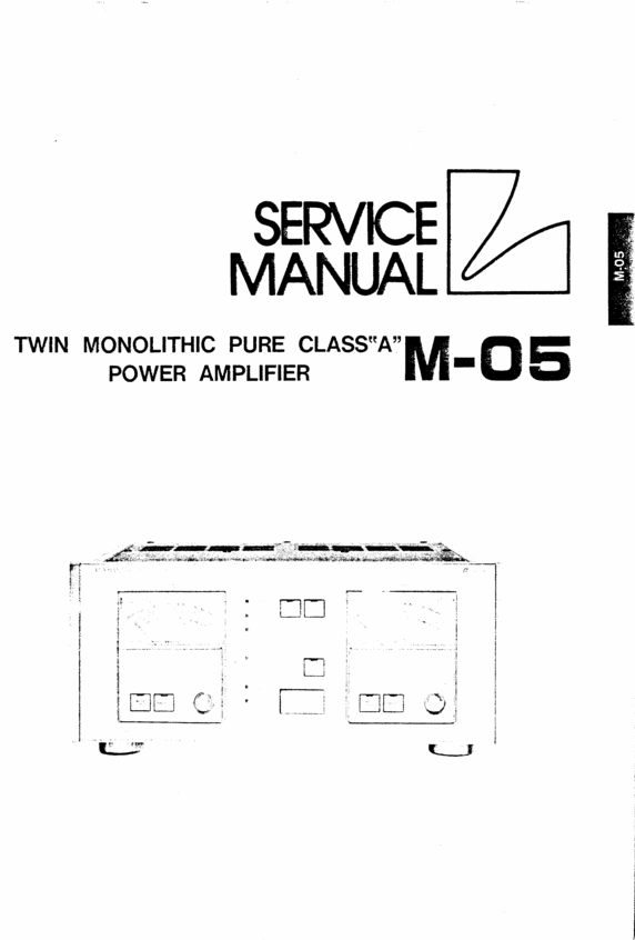 Product picture Luxman  M-05 Power Amplifier , Service-Repair Manual