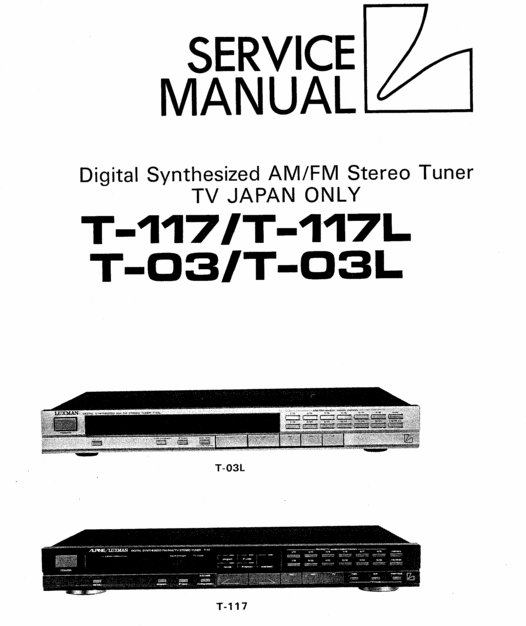 Product picture Luxman T-03 , L-117 Tuners , Service-Repair Manual