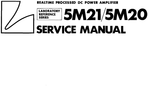 Product picture Luxman 5M20 & 5M21  Power Amplifier ,Original Service Manual