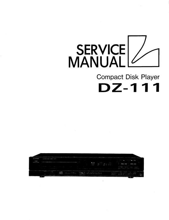 Product picture Luxman DZ-111 CD Player , Original Service Manual