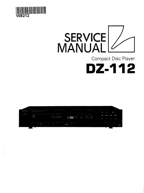 Product picture Luxman DZ-112 CD Player , Original Service Manual