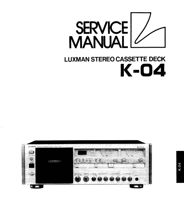 Product picture Luxman K-04 Cassette Deck , Original Service Manual