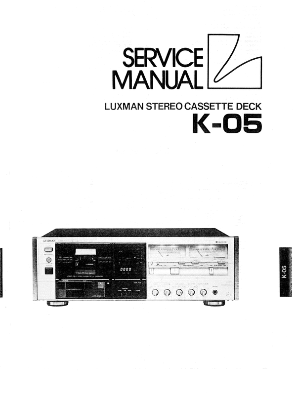 Product picture Luxman K-05 Cassette Deck , Original Service Manual