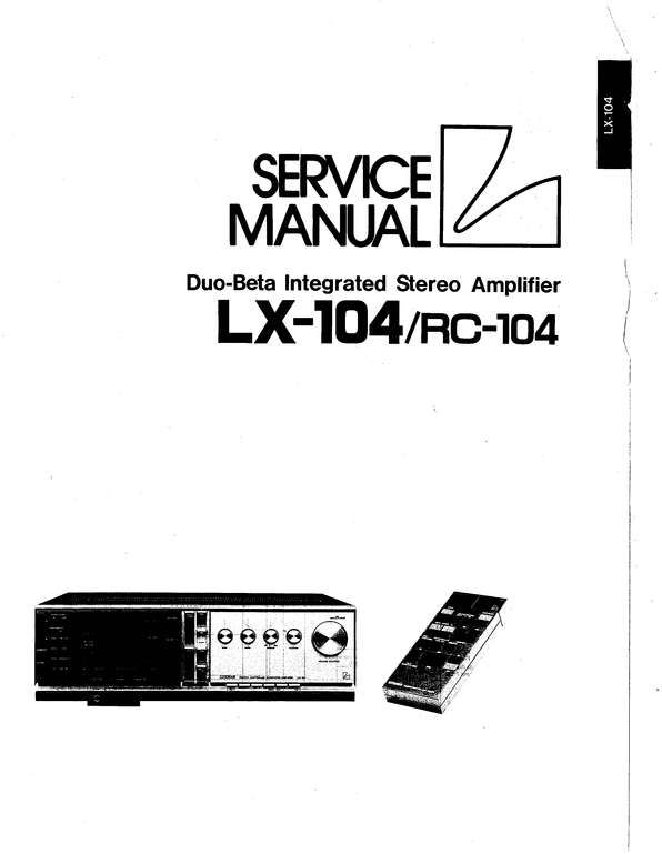 Product picture Luxman LX-104 & RC-104  , Service Manual