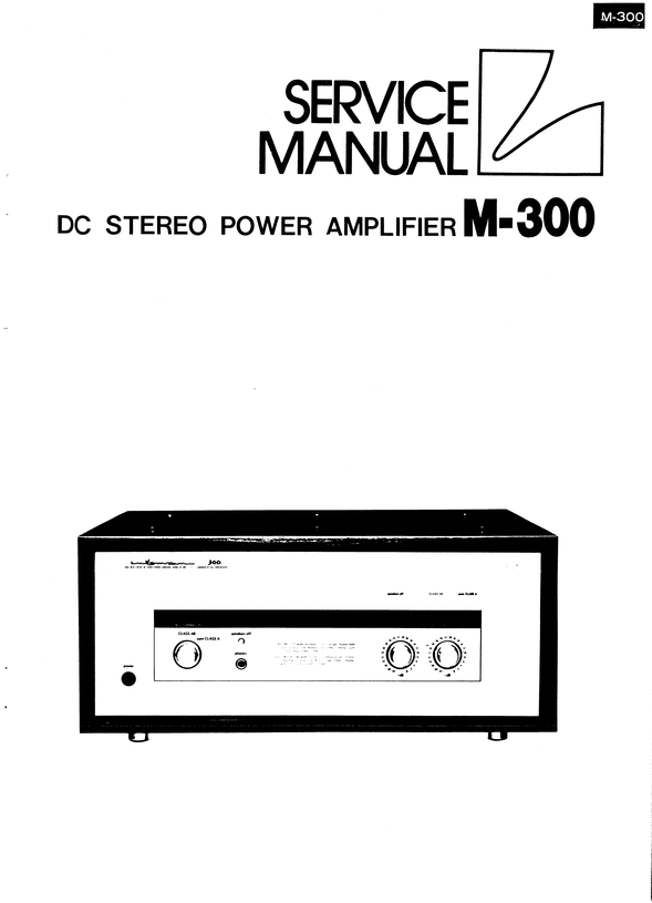 Product picture Luxman M-300  Power Amplifier , Original Service Manual