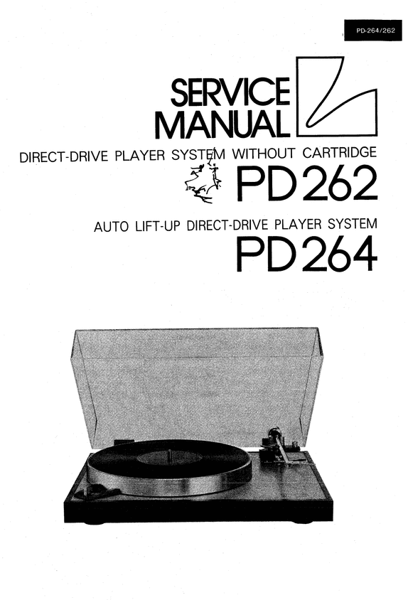Product picture Luxman PD-262 , PD-264 , Turntable , Original Service Manual