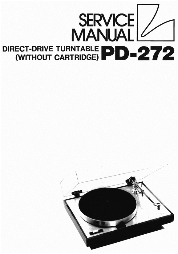 Product picture Luxman PD-272    Turntable , Original Service Manual
