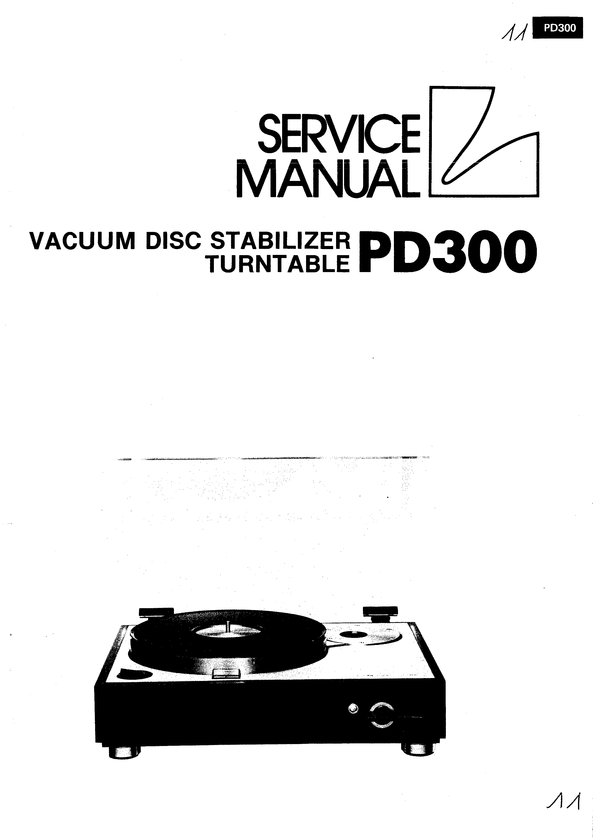 Product picture Luxman PD-300  , Turntable , Original Service Manual