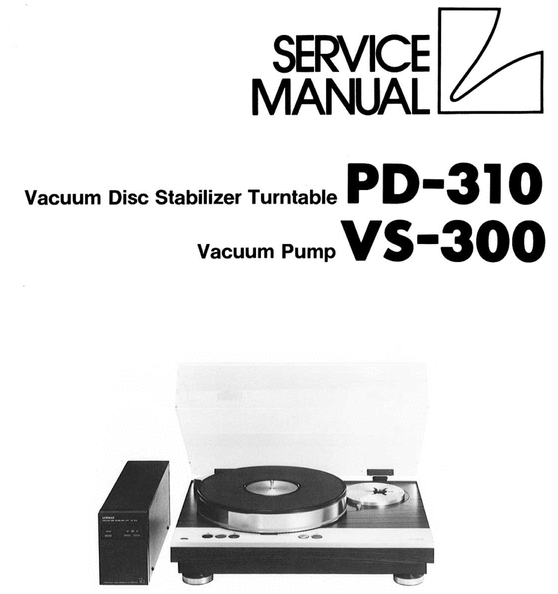 Product picture Luxman PD-310 Turntable & VS-300 Vacuum   , Service Manual