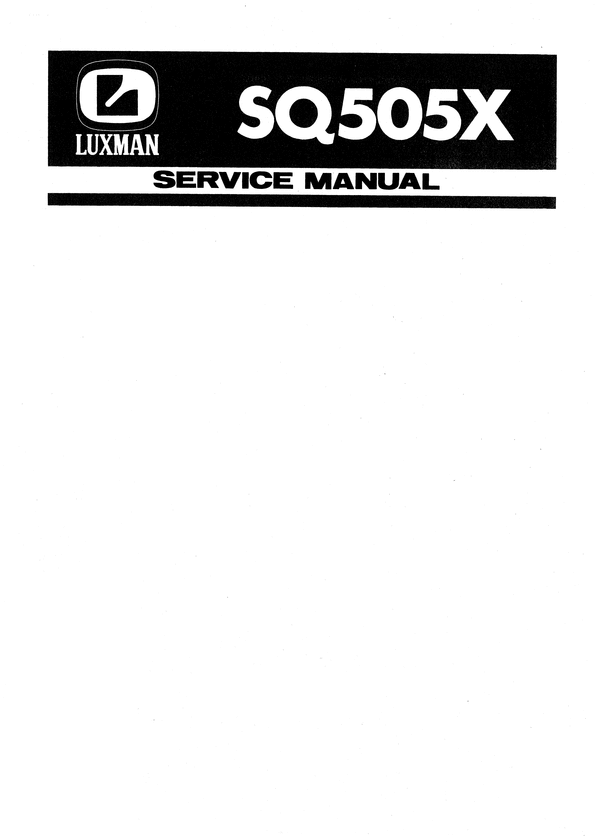 Product picture Luxman SQ-505-X tube-valve amplifier  , Service Manual