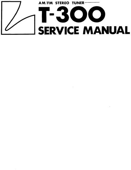 Product picture Luxman T-300 Tuner , original Service Manual