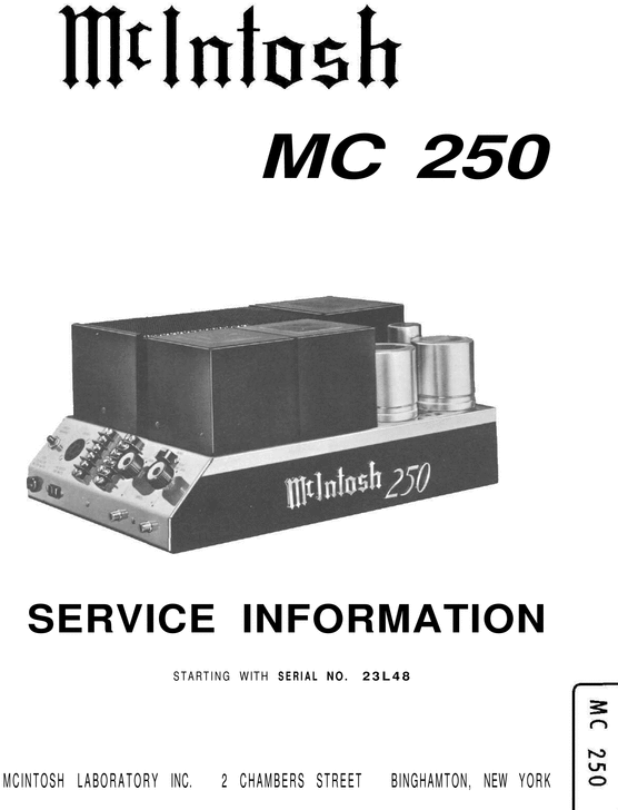 Product picture McIntosh MC-250 , Original Service Manual