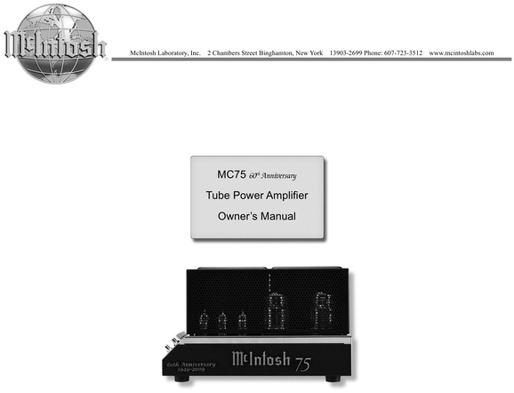 Product picture McIntosh MC-75 , Original Service Manual