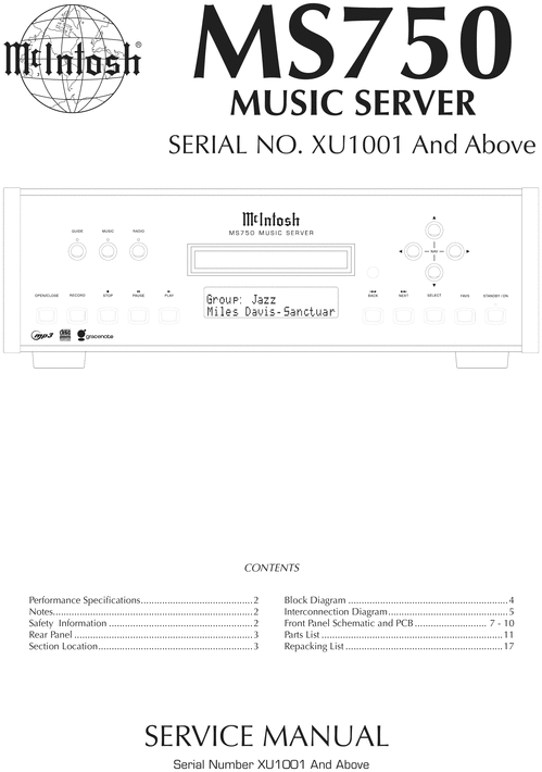 Product picture McIntosh MS-750 , Original Service Manual