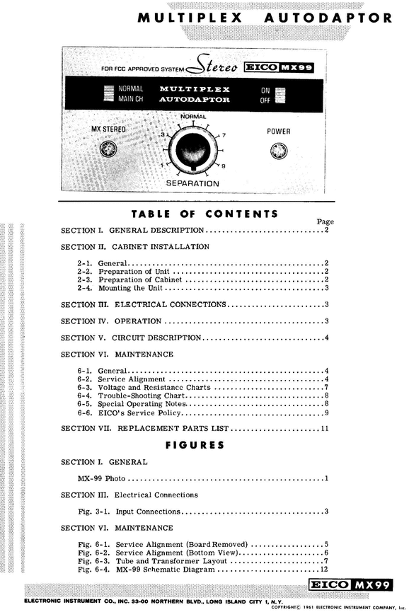 Product picture McIntosh MX-99 , Original Service Manual
