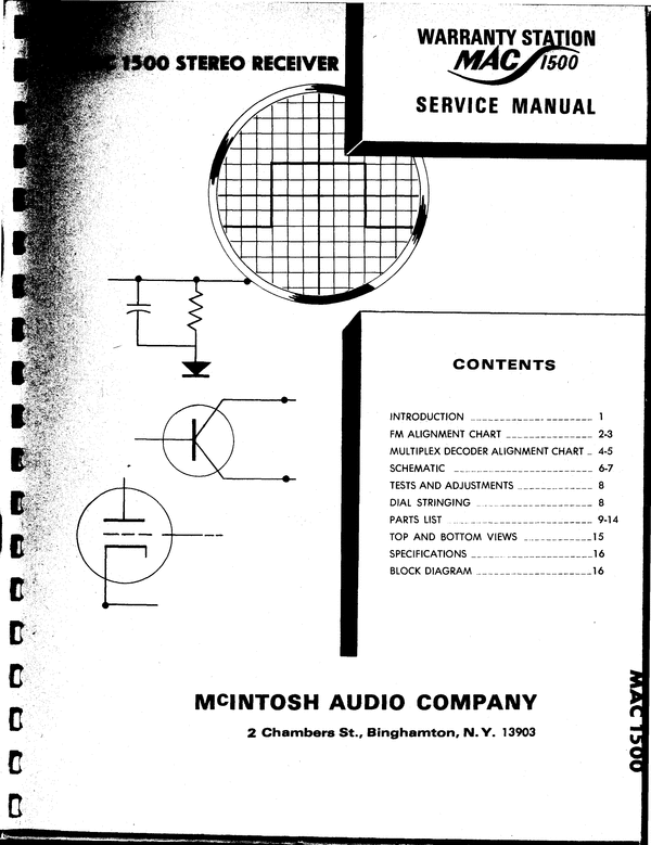 Product picture McIntosh MAC-1500 , Original Service Manual