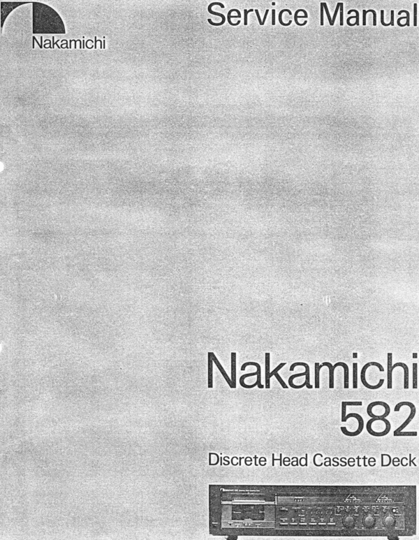 Product picture Nakamichi 582 Original Service Manual 