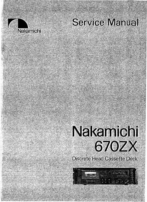 Product picture Nakamichi 670 ZX  Original Service Manual 