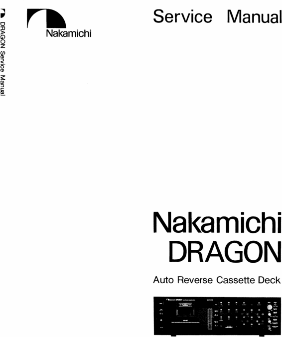 Product picture Nakamichi DRAGON Original Service Manual