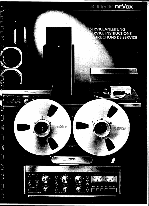 Product picture Revox B-77 mk2 reel to reel tape recorder Service Manual