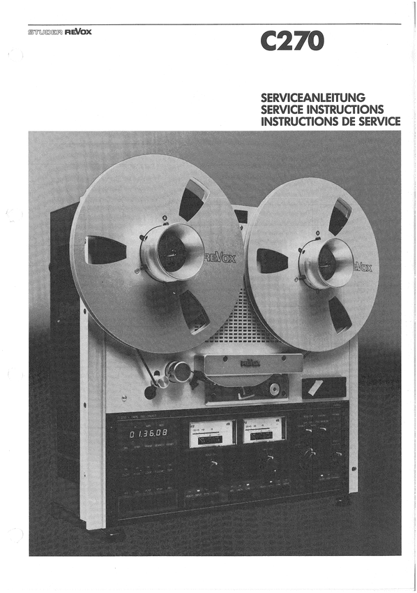Product picture Studer ReVox C-270 Service Manual  english , french , german