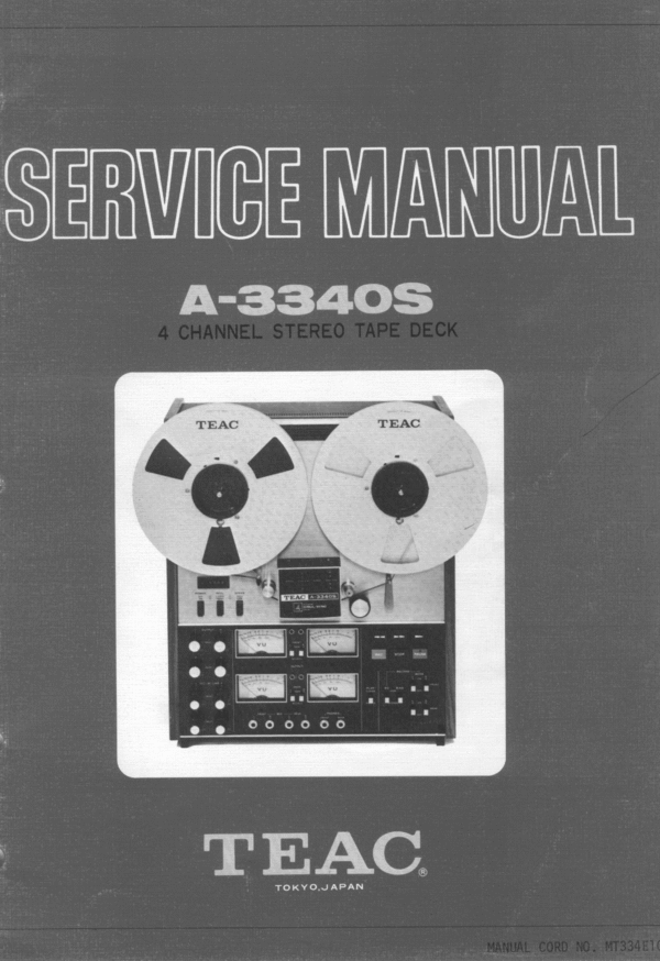 Product picture Teac A-3340-S  reel tape recorder Service Manual