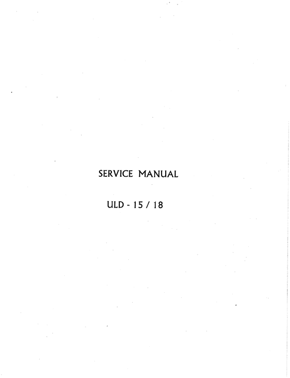 Product picture Velodyne ULD-15 & ULD-18 subwoofer , Service Manual