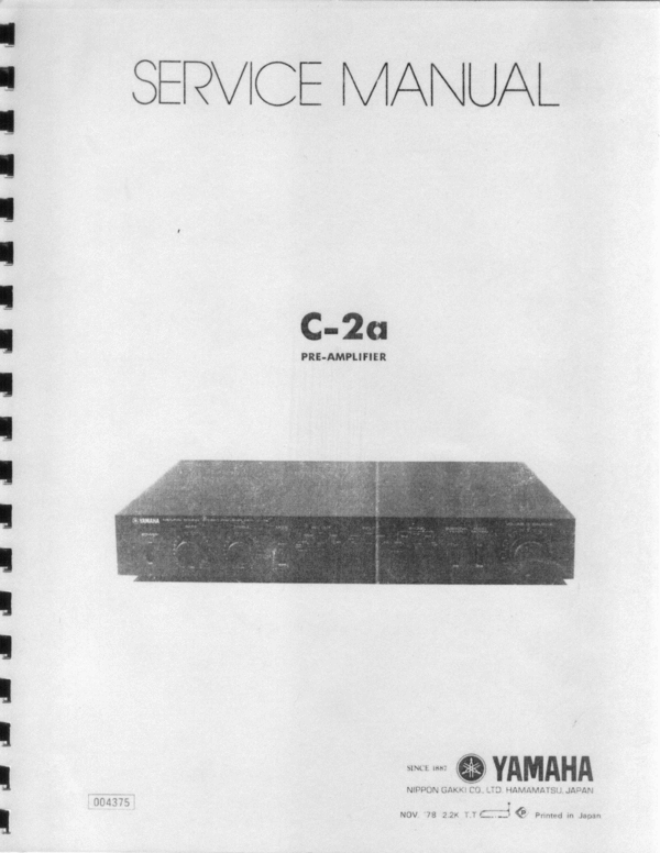Product picture Yamaha C-2a Preamplifier , Original Service Manual